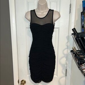 NEW Club Monaco Ruched Black Sleeveless Dress with Sweetheart Neckline size 0